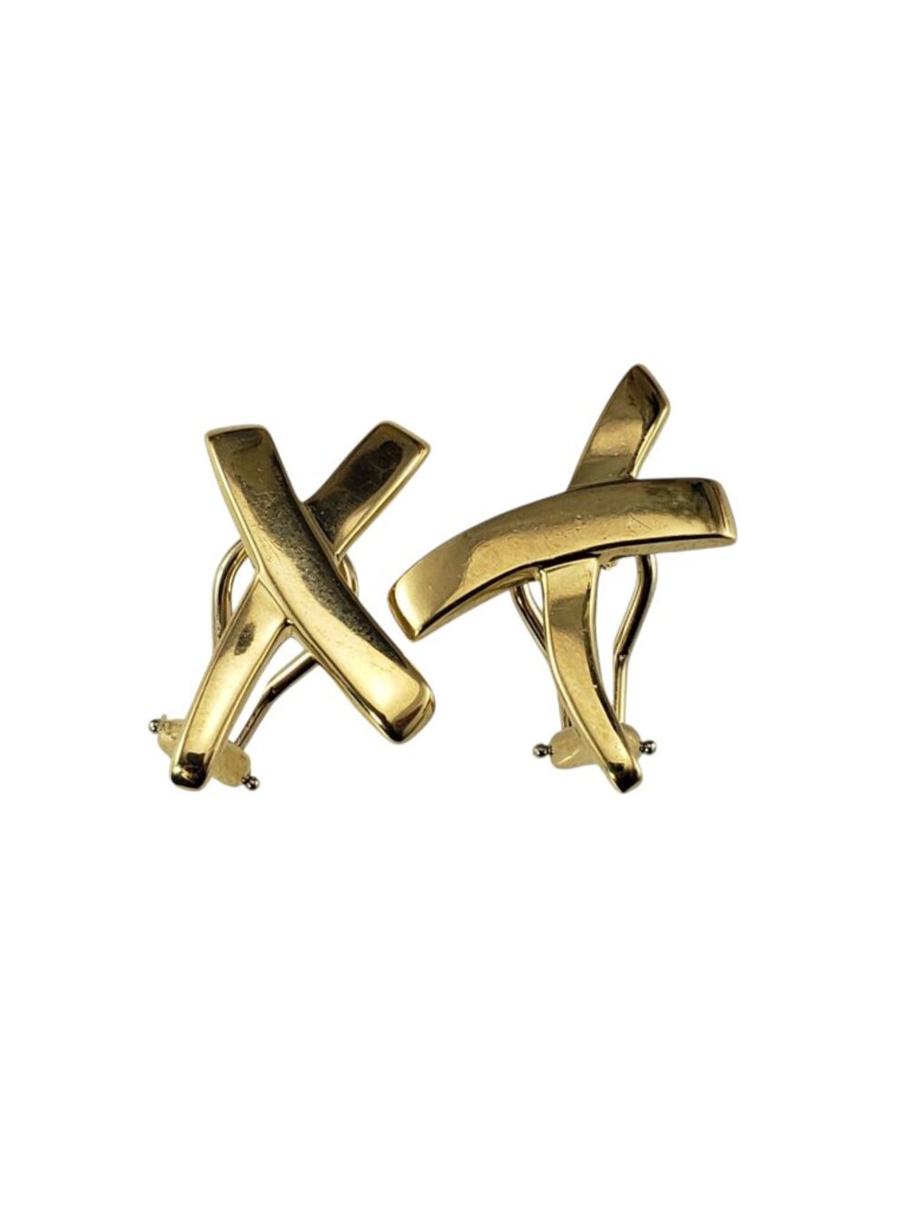 Tiffany & Co. Paloma Picasso 18K Yellow Gold "X" Earrings #22972